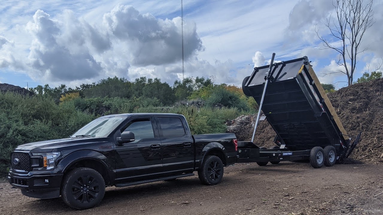 Properly Stumped LLC truck and dump trailer